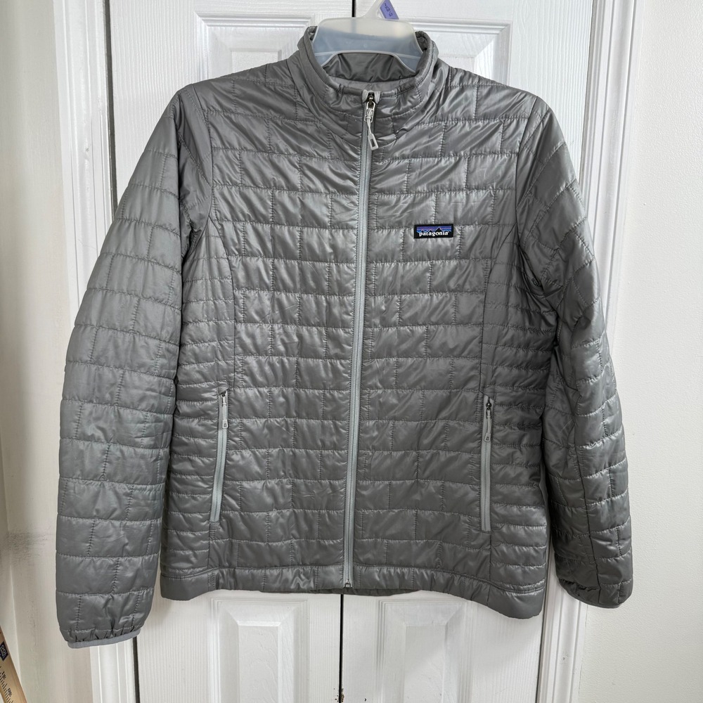 Patagonia Nano Puff Jacket Womens Large Gray PrimaLoft Insulated Puffer 84217